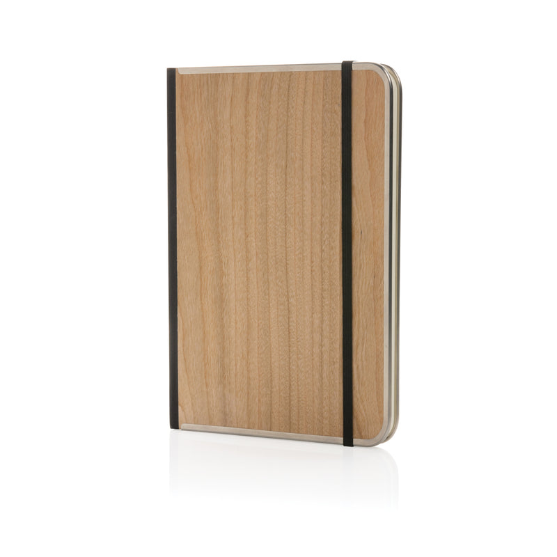 Load image into Gallery viewer, XD Collection Treeline A5 wooden cover deluxe notebook with elegant wooden exterior and classic paper pages for writing.
