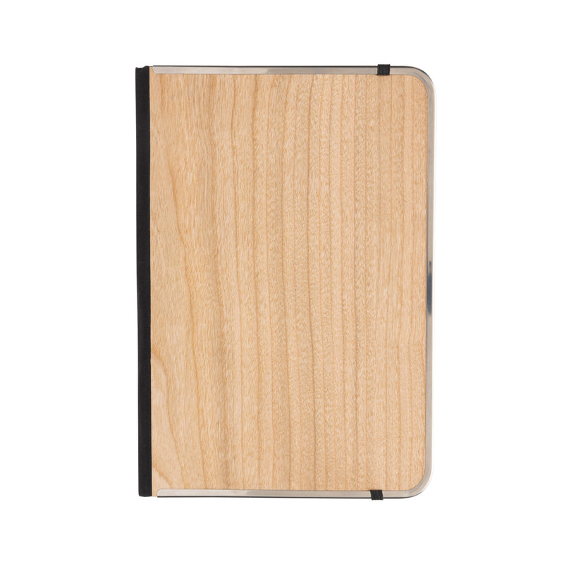 Load image into Gallery viewer, XD Collection Treeline A5 wooden cover deluxe notebook with natural wood finish and elegant design for writing and note-taking.
