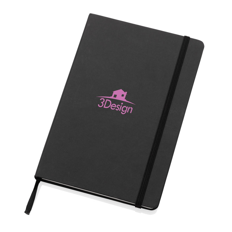 Load image into Gallery viewer, Craftstone A5 recycled kraft and stonepaper notebook by XD Collection featuring a minimalist, eco-friendly cover and open pages.
