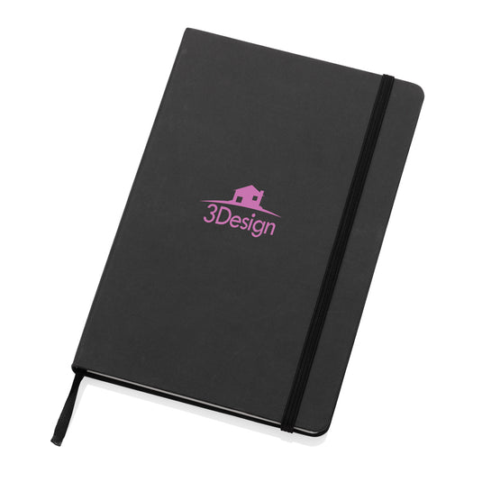 Craftstone A5 recycled kraft and stonepaper notebook by XD Collection featuring a minimalist, eco-friendly cover and open pages.