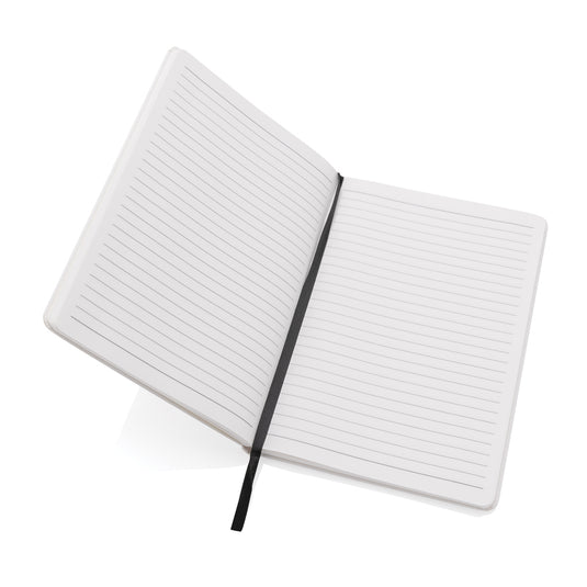 Recycled kraft and stonepaper notebook from XD Collection, A5 size with durable cover, ideal for note-taking and journaling.