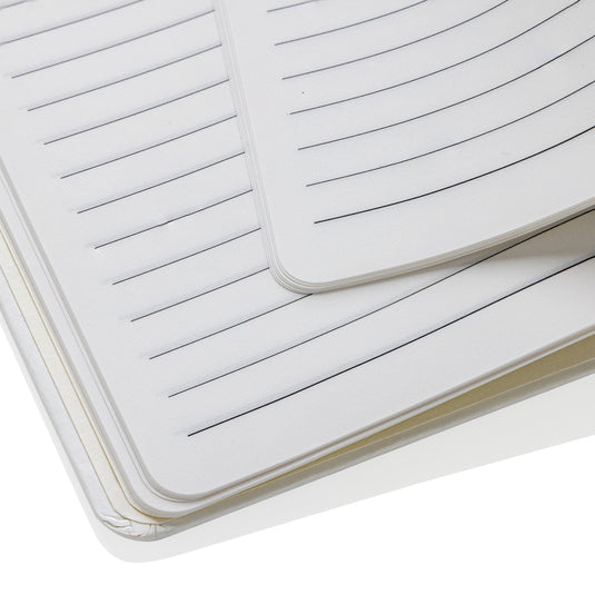 Craftstone A5 recycled kraft and stonepaper notebook by XD Collection, showing the textured cover and open pages inside.