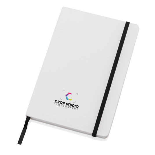 Craftstone A5 recycled kraft and stonepaper notebook by XD Collection, featuring a durable cover and eco-friendly design.
