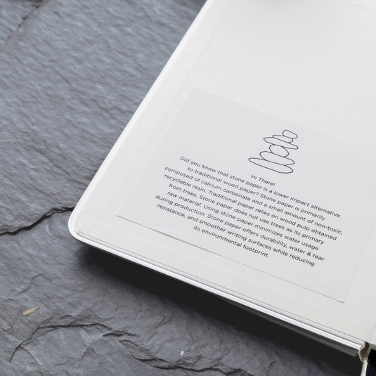 Craftstone A5 recycled kraft and stonepaper notebook by XD Collection, showing the eco-friendly cover and textured surface.