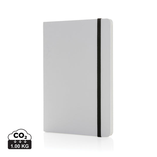 Craftstone A5 recycled kraft and stonepaper notebook by XD Collection, showing the textured cover and closed design.