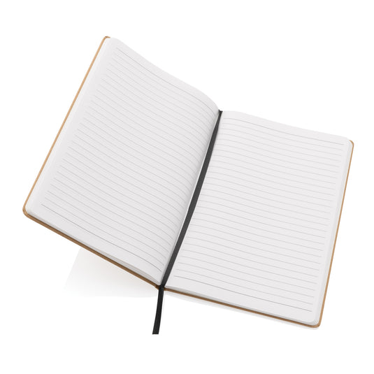 Craftstone A5 recycled kraft and stonepaper notebook from XD Collection, featuring a natural textured cover and compact size.