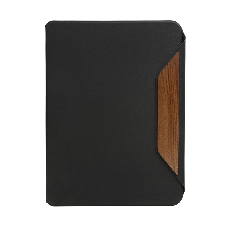 Load image into Gallery viewer, Teri AWARE™ RPET and walnut A4 portfolio - Custom Wood Designs
