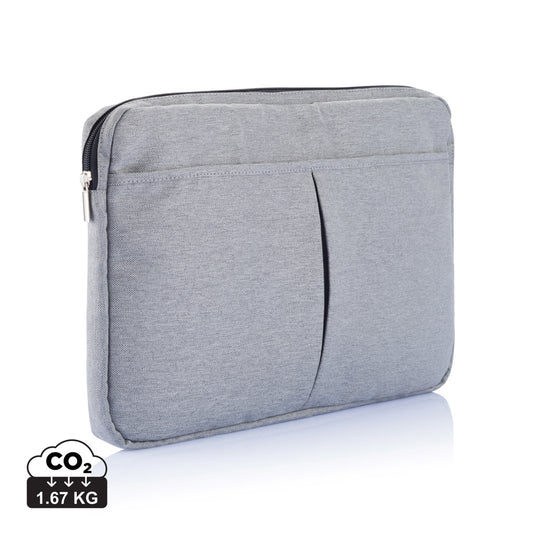Pink 15-inch PVC-free laptop sleeve by XD Collection, made of durable bag material with a sleek, protective design.