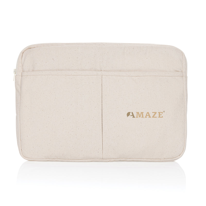 Load image into Gallery viewer, Laluka AWARE™ recycled cotton laptop sleeve for 15.6-inch laptops by XD Collection, showing the soft fabric and sleek design.
