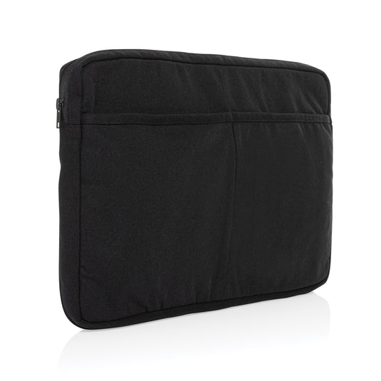 Laluka AWARE™ recycled cotton laptop sleeve for 15.6-inch laptops from XD Collection, featuring eco-friendly design and soft interior.
