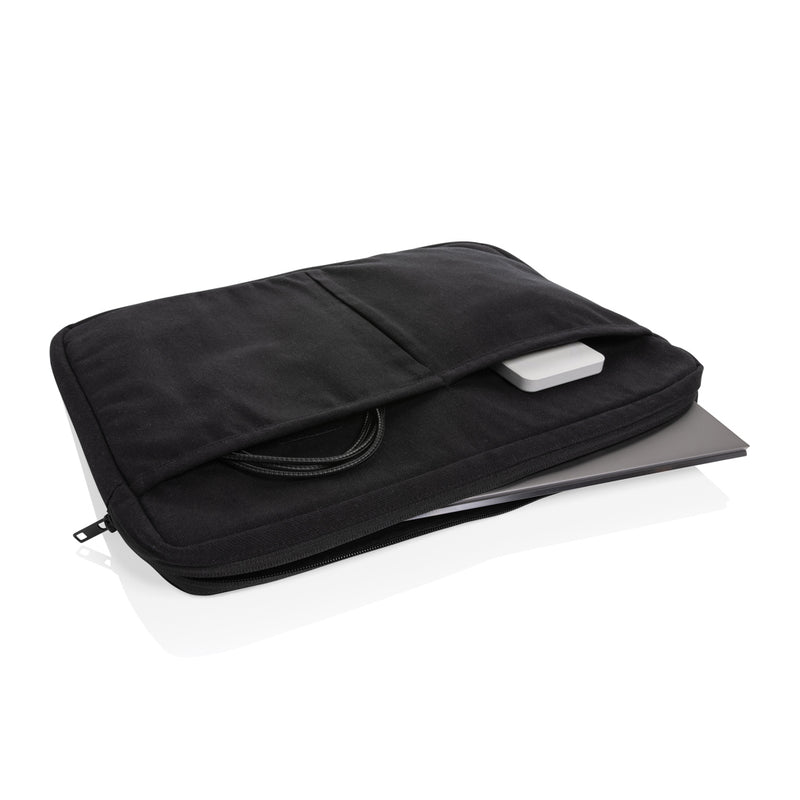 Load image into Gallery viewer, Laluka AWARE™ recycled cotton laptop sleeve by XD Collection for 15.6-inch laptops, in a stylish, eco-friendly design.
