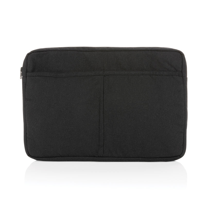 Load image into Gallery viewer, Laluka AWARE™ recycled cotton 15.6-inch laptop sleeve by XD Collection, soft fabric with zipper closure for portable protection.
