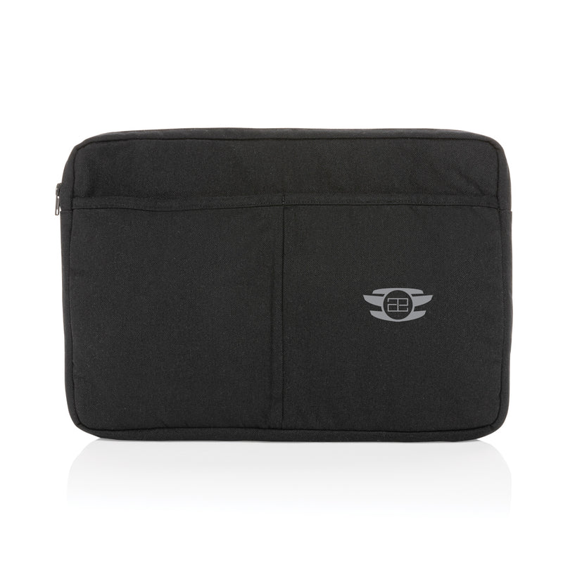 Load image into Gallery viewer, Laluka AWARE™ recycled cotton laptop sleeve for 15.6-inch laptops, by XD Collection, with padded interior and eco-friendly design.
