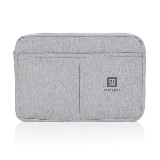 Laluka AWARE™ recycled cotton 15.6-inch laptop sleeve by XD Collection, soft interior and eco-friendly design, bag and travel accessory