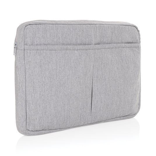 Laluka AWARE™ recycled cotton laptop sleeve for 15.6-inch laptops by XD Collection, with a sleek design and eco-friendly material.
