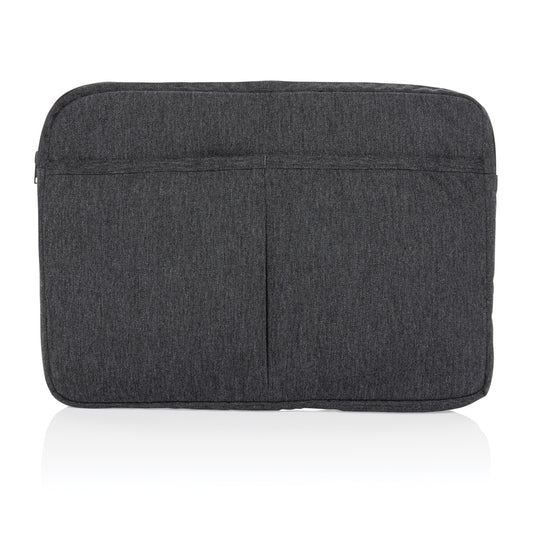 Laluka AWARE™ recycled cotton laptop sleeve for 15.6 inch laptops by XD Collection, featuring eco-friendly design and padded protection.