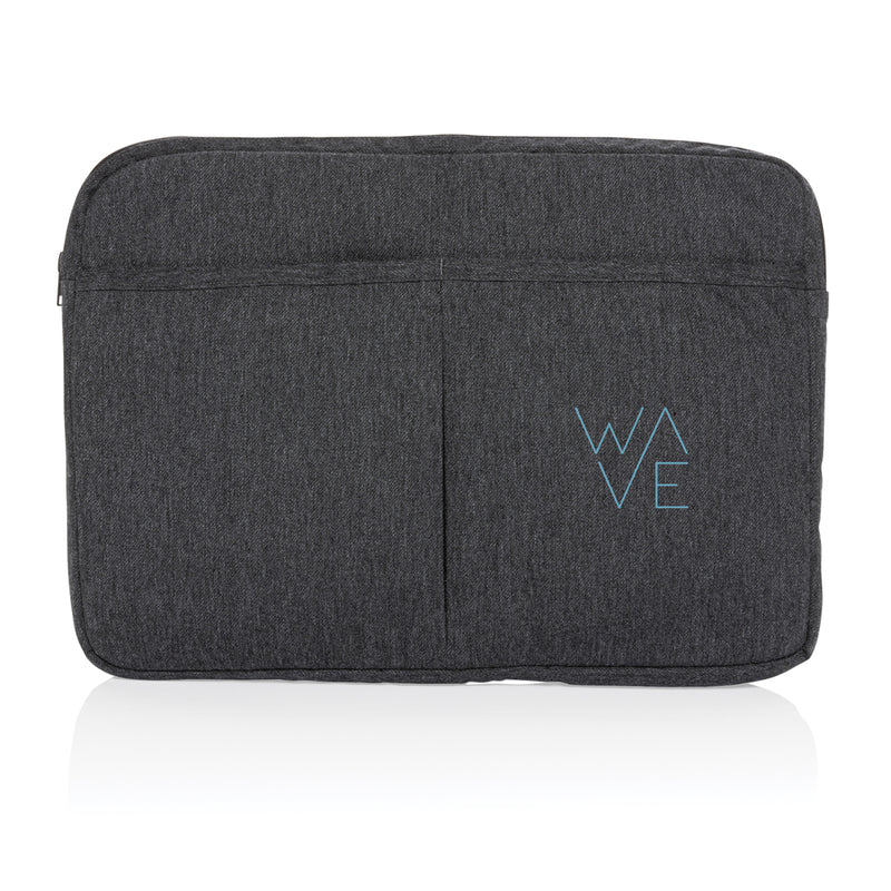 Load image into Gallery viewer, Laluka AWARE™ recycled cotton 15.6-inch laptop sleeve by XD Collection, showing eco-friendly design and soft interior lining.
