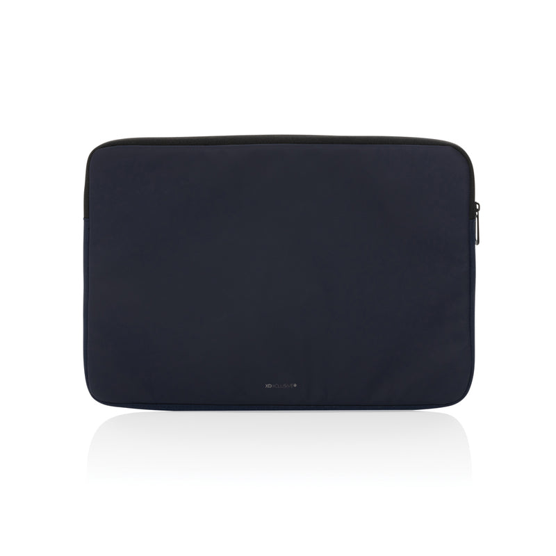 Load image into Gallery viewer, XD Xclusive Armond AWARE™ RPET 15.6 inch laptop sleeve in eco-friendly fabric, shown with a padded interior and sleek design.
