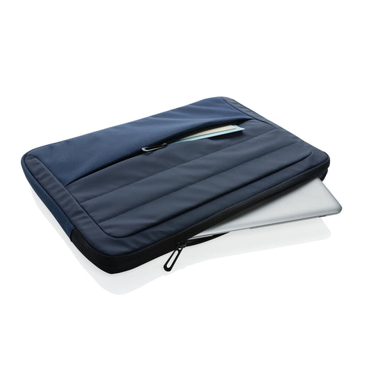 XD Xclusive Armond AWARE™ RPET 15.6-inch laptop sleeve in sleek bag design with zipper closure and padded interior for protection.