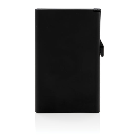 Aluminium RFID cardholder from XD Collection, sleek design with multiple card slots, ideal for secure travel and everyday use.