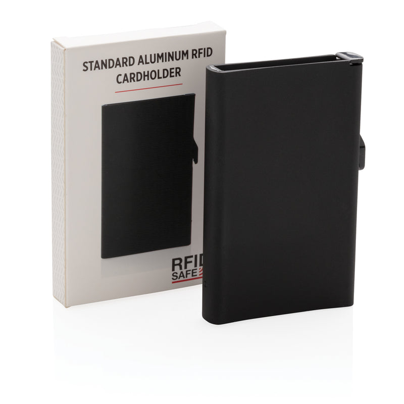 Load image into Gallery viewer, Standard aluminium RFID cardholder from XD Collection, sleek travel bag accessory with secure card storage and modern design.
