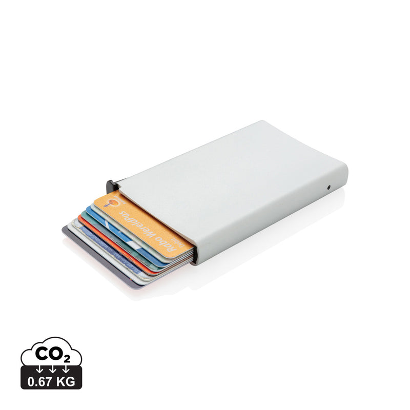 Load image into Gallery viewer, Standard aluminium RFID cardholder from XD Collection, compact travel bag with secure card storage and sleek design.
