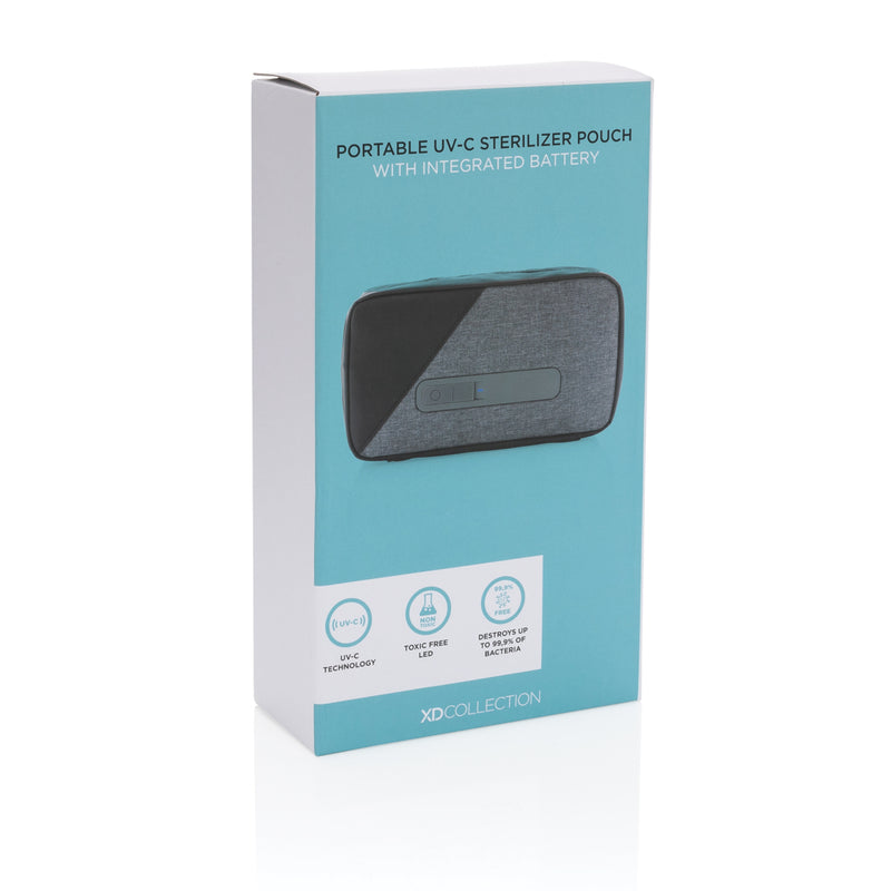 Load image into Gallery viewer, XD Collection portable UV-C steriliser pouch with integrated battery for phones and tablets, compact and easy to use.
