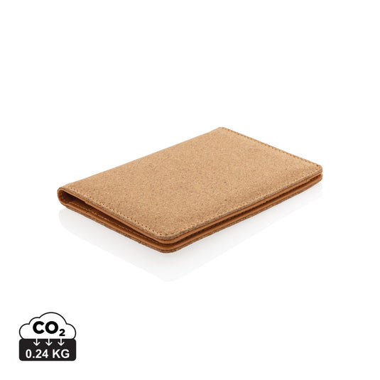 Cork secure RFID passport cover from XD Collection, designed for travel with protective RFID blocking features.