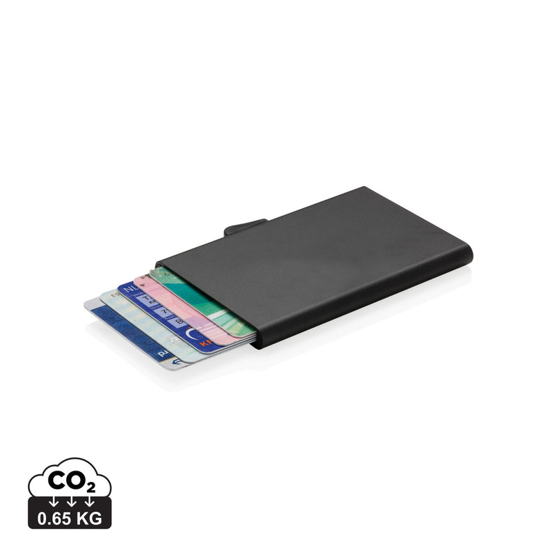 Load image into Gallery viewer, C-Secure aluminium RFID card holder, compact travel accessory with secure card slots, designed for RFID protection.
