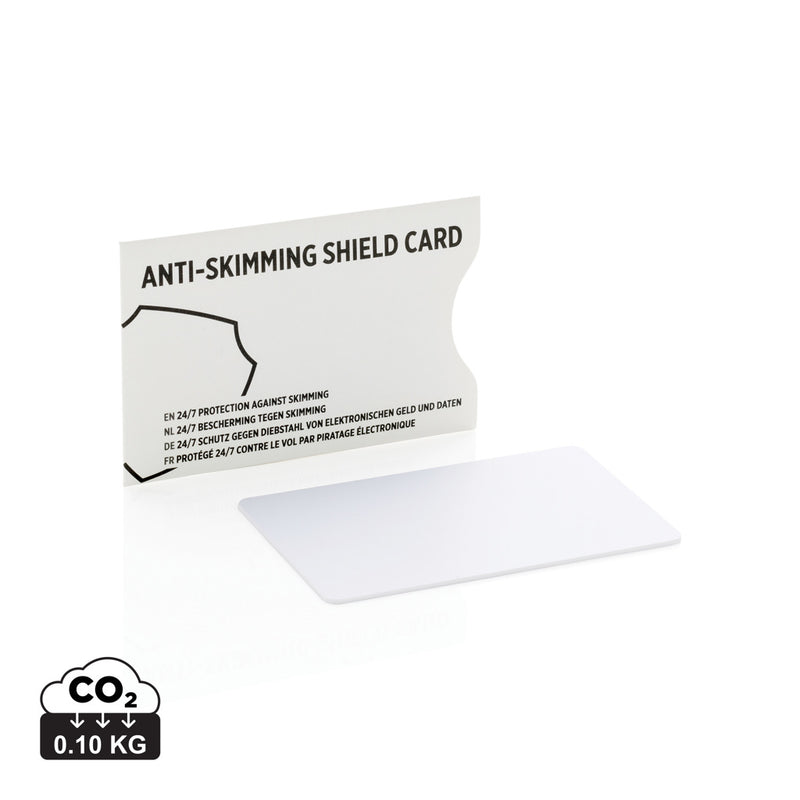 Load image into Gallery viewer, XD Collection RFID shield card with active jamming chip, designed for bags and travel security, shown with sleek anti-skimming features.
