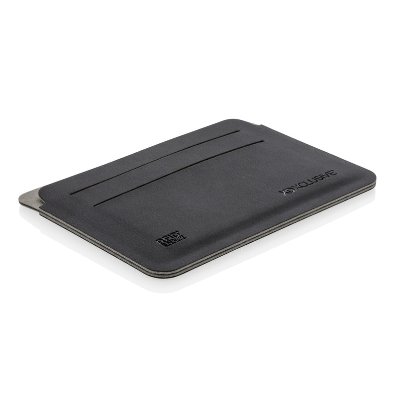Load image into Gallery viewer, XD Xclusive Quebec RFID safe cardholder in black with multiple card slots and secure RFID blocking features.
