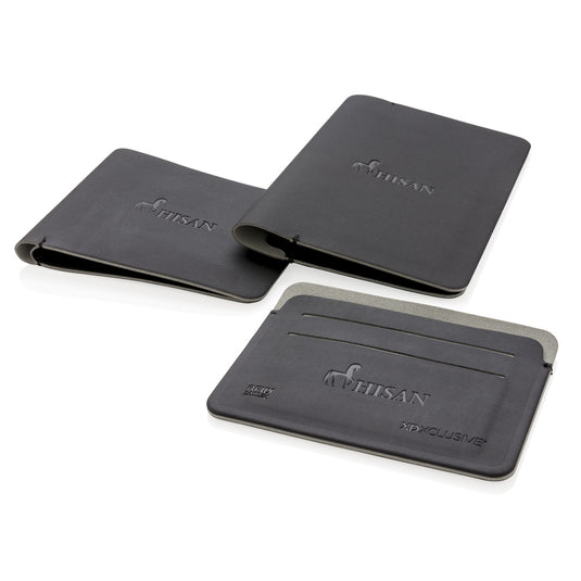XD Xclusive Quebec RFID safe cardholder, black travel bag with multiple compartments and secure RFID blocking technology.