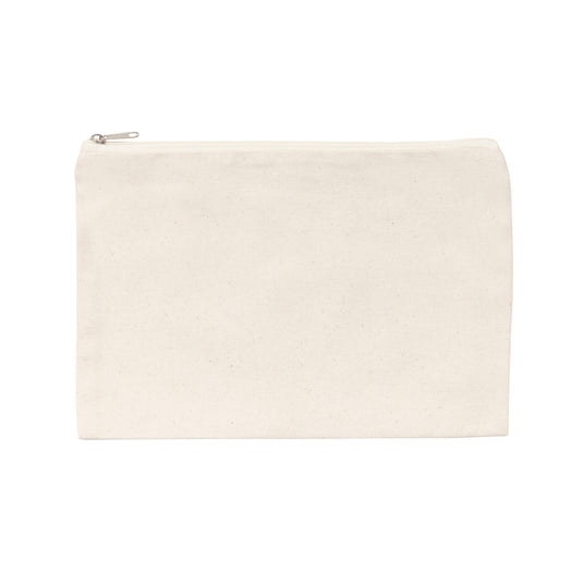 Undyed Impact Aware™ 285 gsm rcanvas pencil case from XD Collection, featuring a durable bag design for travel and stationery storage.
