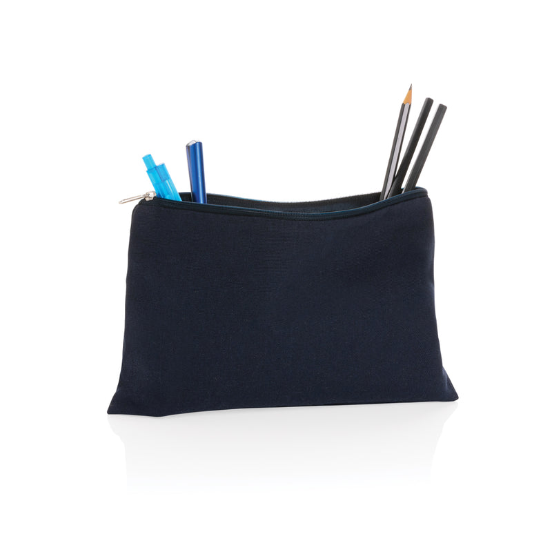 Load image into Gallery viewer, Undyed Impact Aware™ 285 gsm rcanvas pencil case from XD Collection, showing a durable, natural-colored bag with zipper closure.
