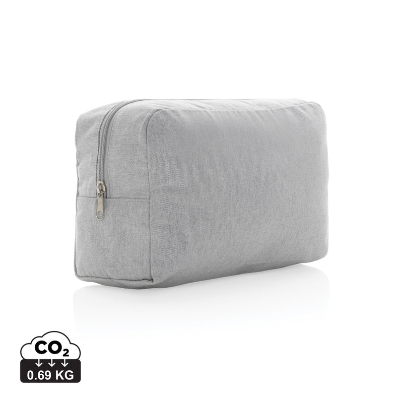 Load image into Gallery viewer, Impact Aware™ 285 gsm undyed canvas toiletry bag from XD Collection, showing its durable, eco-friendly travel bag design.

