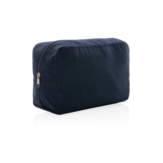 Impact Aware™ 285 gsm undyed canvas toiletry bag from XD Collection, showing the rugged, natural fabric and spacious design.