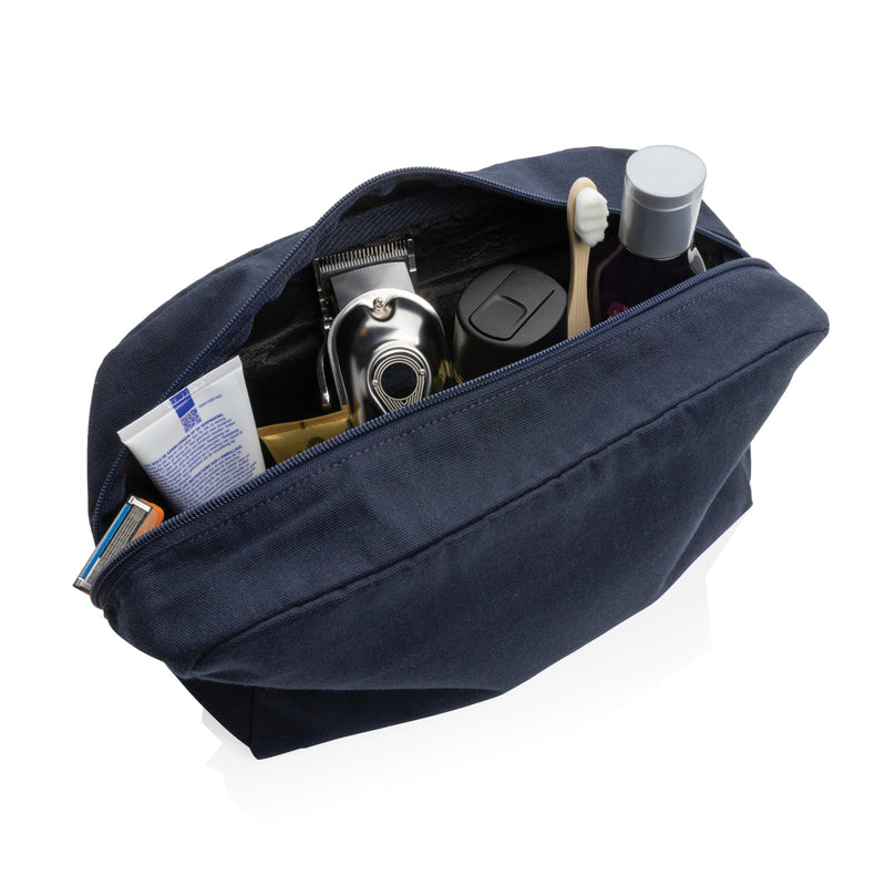 Load image into Gallery viewer, Impact Aware™ 285 gsm undyed canvas toiletry bag by XD Collection with zipper closure, displayed on a white background.
