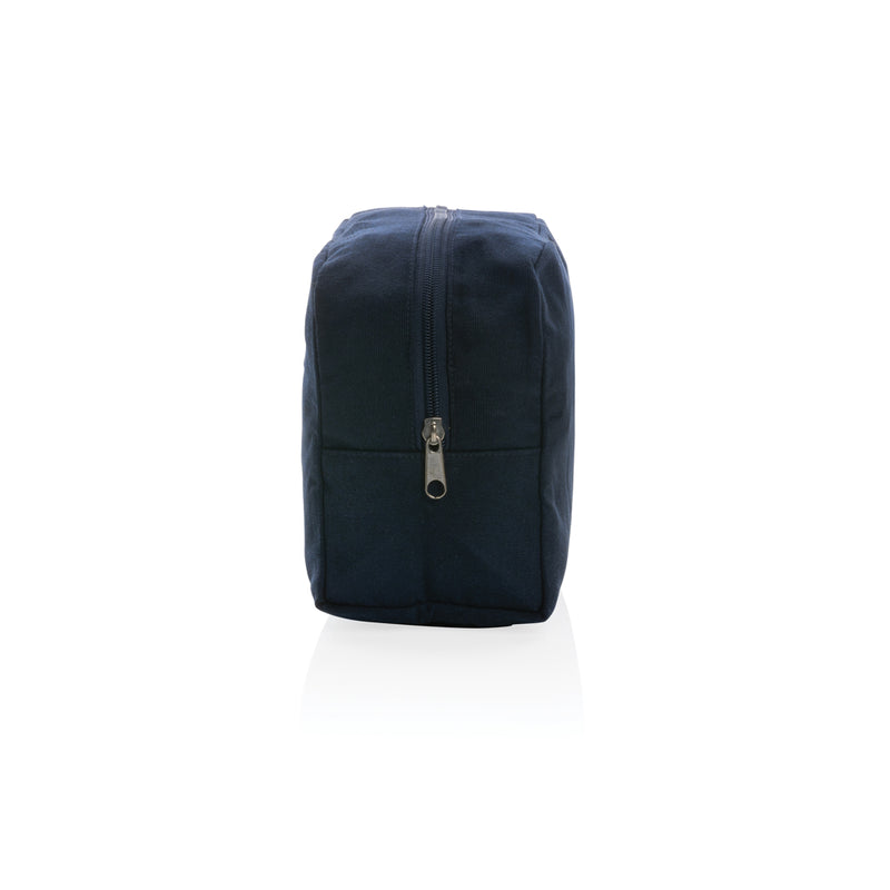 Load image into Gallery viewer, Undyed Impact Aware™ 285 gsm rCanvas toiletry bag from XD Collection, showing a durable, natural fabric bag with zipper closure.
