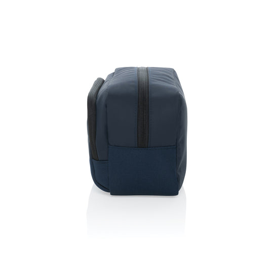 XD Xclusive Armond AWARE™ RPET toiletry bag with zipper closure, compact travel bag for toiletries and personal essentials.