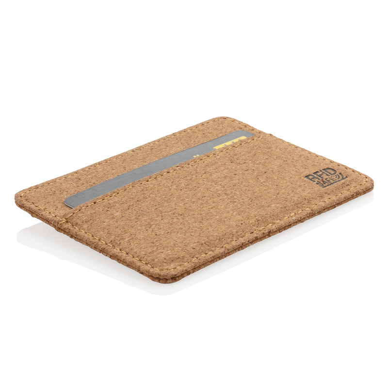 Load image into Gallery viewer, Slim Cork RFID secure wallet from XD Collection, designed for travel and everyday use, with multiple card slots and a sleek finish.
