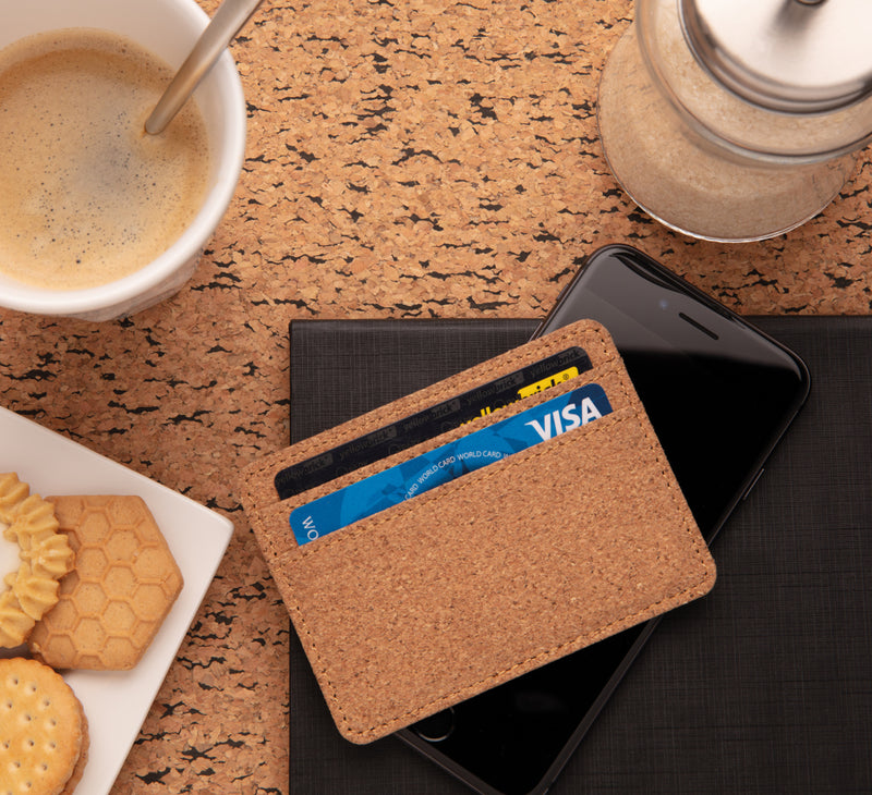 Load image into Gallery viewer, Slim XD Collection Cork RFID secure wallet with multiple card slots and minimalist design, ideal for travel and everyday use.
