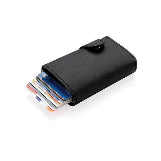 Standard aluminium RFID cardholder with PU wallet from XD Collection, featuring sleek design and multiple card slots.