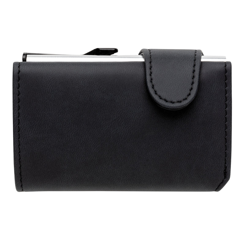 Load image into Gallery viewer, Standard aluminium RFID cardholder with PU wallet from XD Collection, featuring multiple card slots and sleek design.
