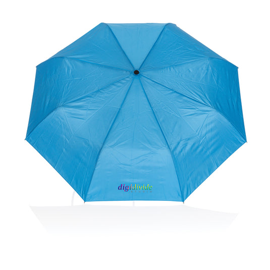 21" Impact AWARE™ 190T mini auto open umbrella - Custom Wood Designs