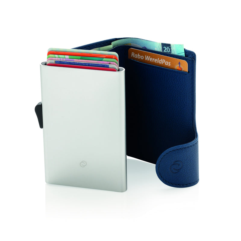 Load image into Gallery viewer, C-Secure RFID card holder and wallet in black with multiple card slots and a sleek design for secure travel and everyday use.
