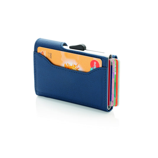 C-Secure RFID card holder and wallet in black, compact travel bag with multiple card slots and secure RFID protection.