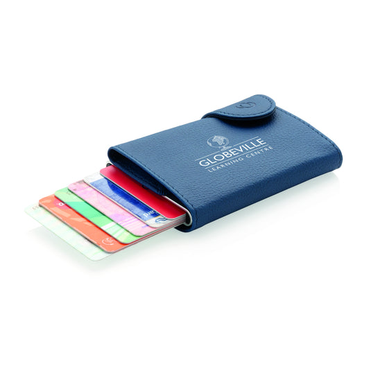 C-Secure RFID card holder and wallet in black, compact travel accessory with multiple card slots and secure RFID protection.