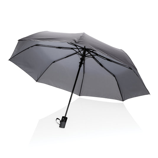21" Impact AWARE™ RPET 190T mini auto open umbrella - Custom Wood Designs