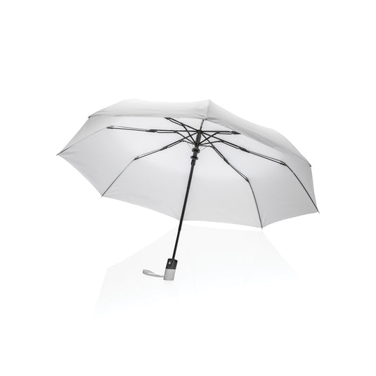 21" Impact AWARE™ RPET 190T mini auto open umbrella - Custom Wood Designs