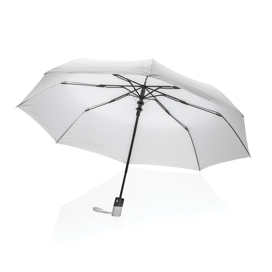 21" Impact AWARE™ RPET 190T mini auto open umbrella - Custom Wood Designs